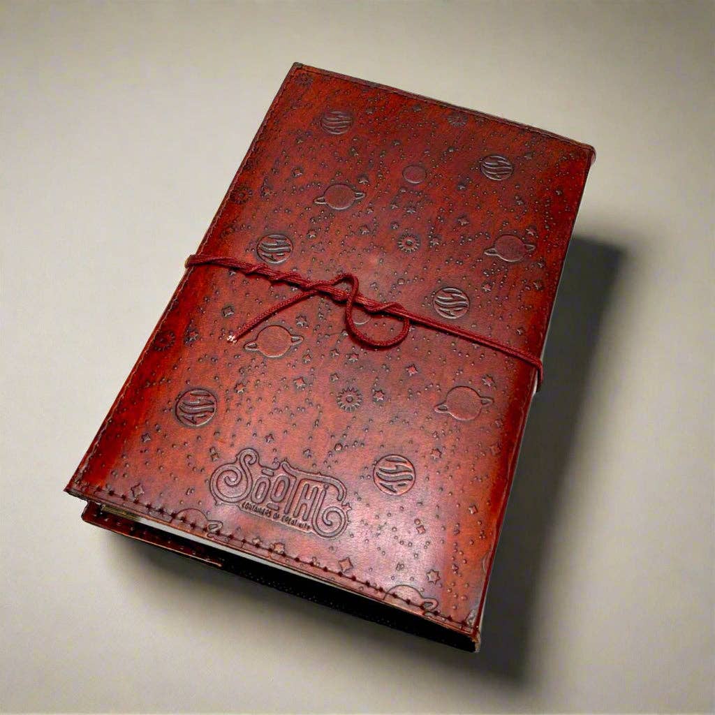 Space Odyssey - Refillable Leather Journal - Mellow Monkey