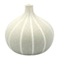 Tiny Congo - Handcrafted Porcelain Bud Vase - Light Gray with White Stripes - 2.5 x 2.5 x 2.6 in - Mellow Monkey
