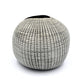 Pebble - Handcrafted Porcelain Bud Vase - White with Black Grid - Mellow Monkey