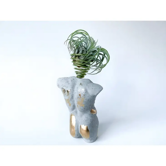 Male Body Concrete Planter - 4-1/2-in - Mellow Monkey