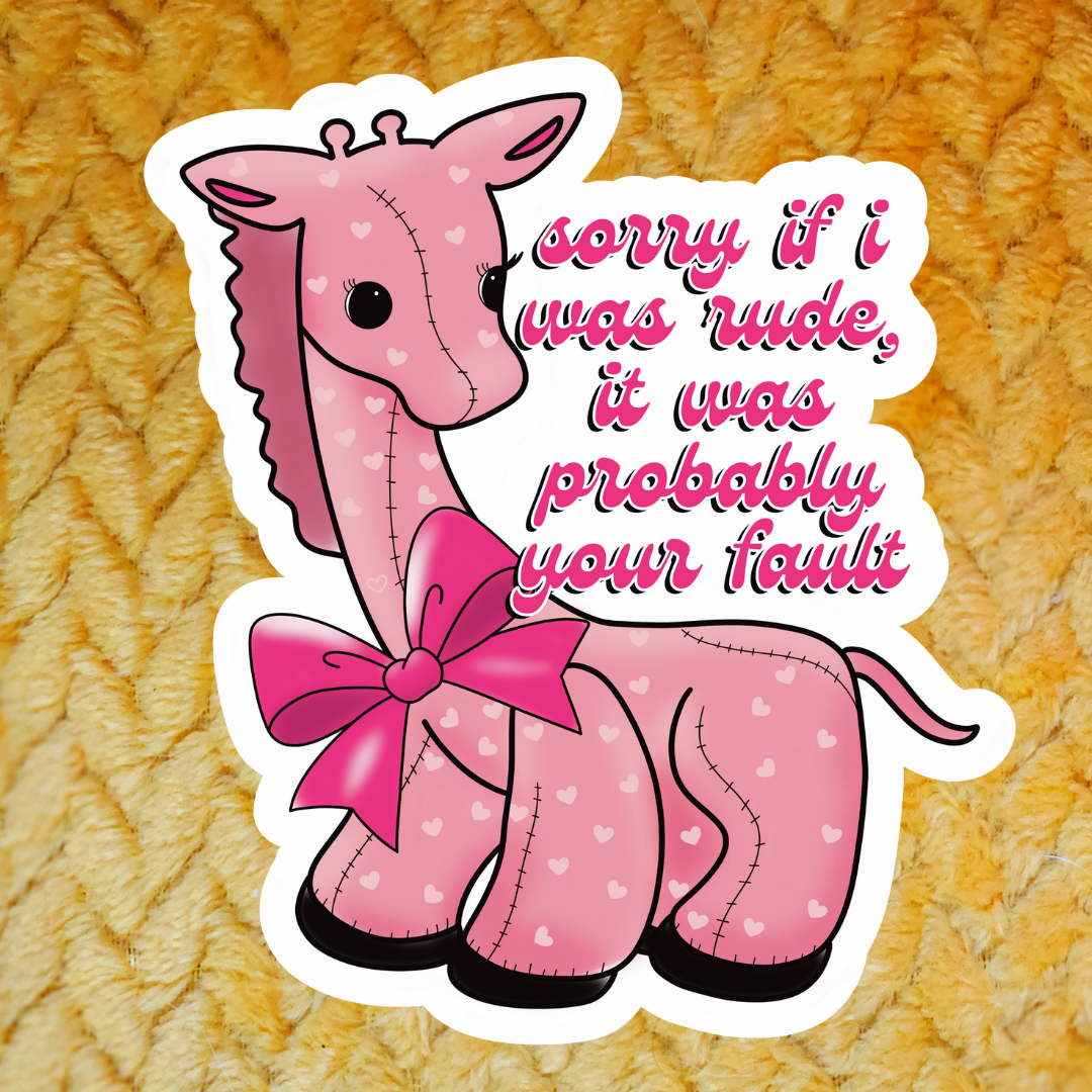 Sorry if I was rude sticker hydroflask planner : Holographic - Mellow Monkey