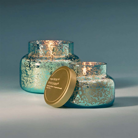 Volcano - Aqua Opaline Petite Jar Candle - 8-oz. - Mellow Monkey