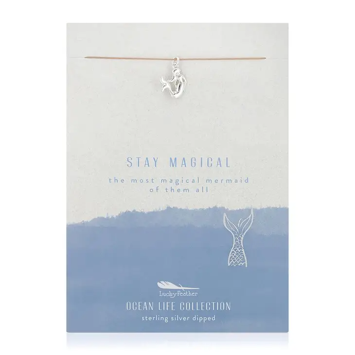 Mermaid - Ocean Life Silver Necklace - Mellow Monkey