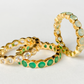 8 Precious Eternity Band Ring in Gold Vermeil: Aqua Blue Chalcedony - Mellow Monkey