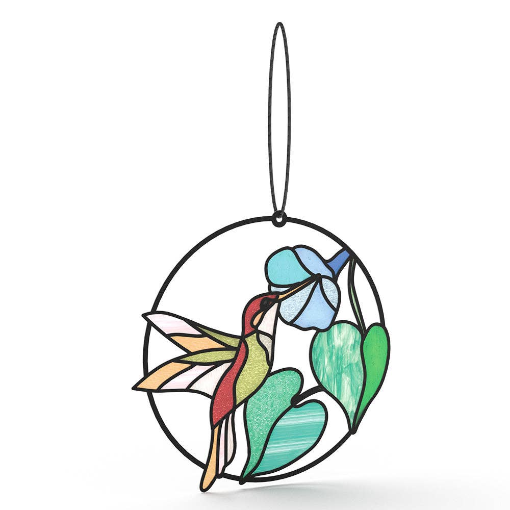 Smile to Your Heart Hummingbird Suncatcher Card - Mellow Monkey