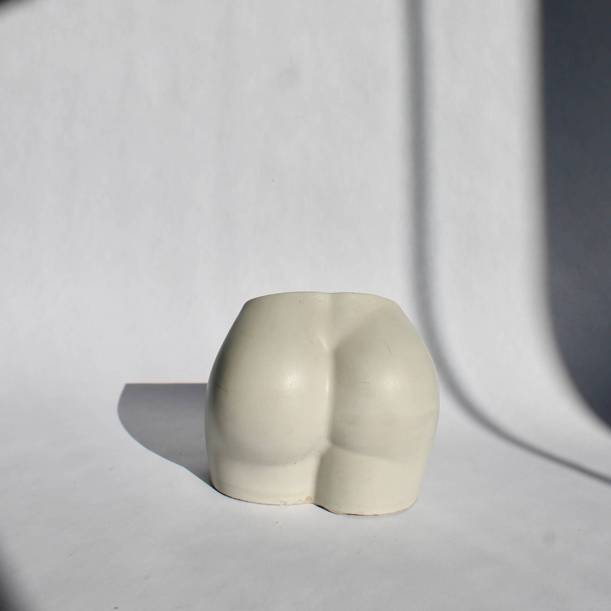 Concrete Booty Vase in Gray - 4-in - Mellow Monkey