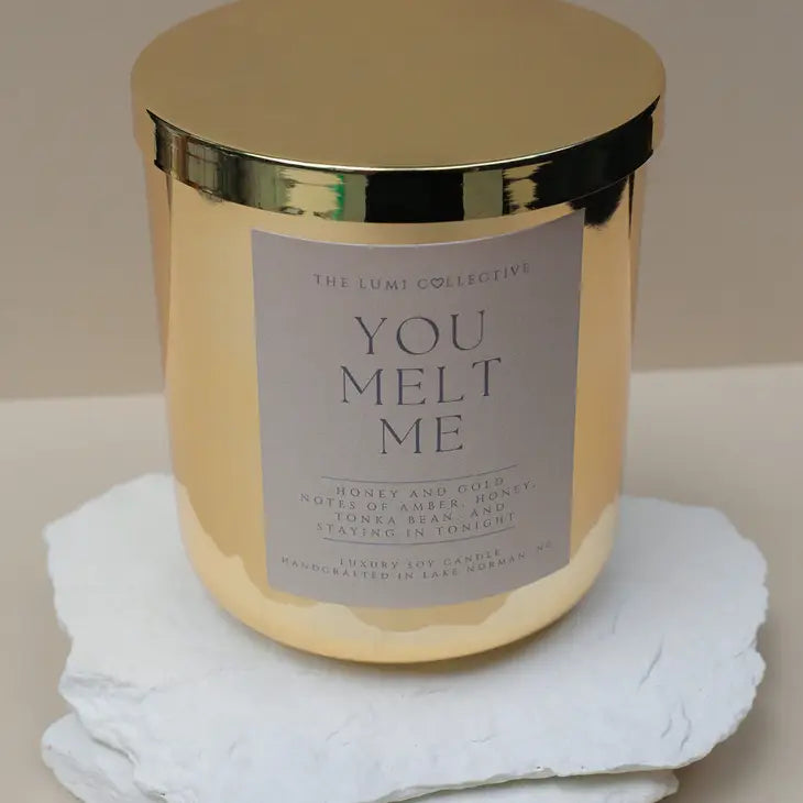 You Melt Me / Honey & Gold - Soy Candle - 12 oz. - Mellow Monkey