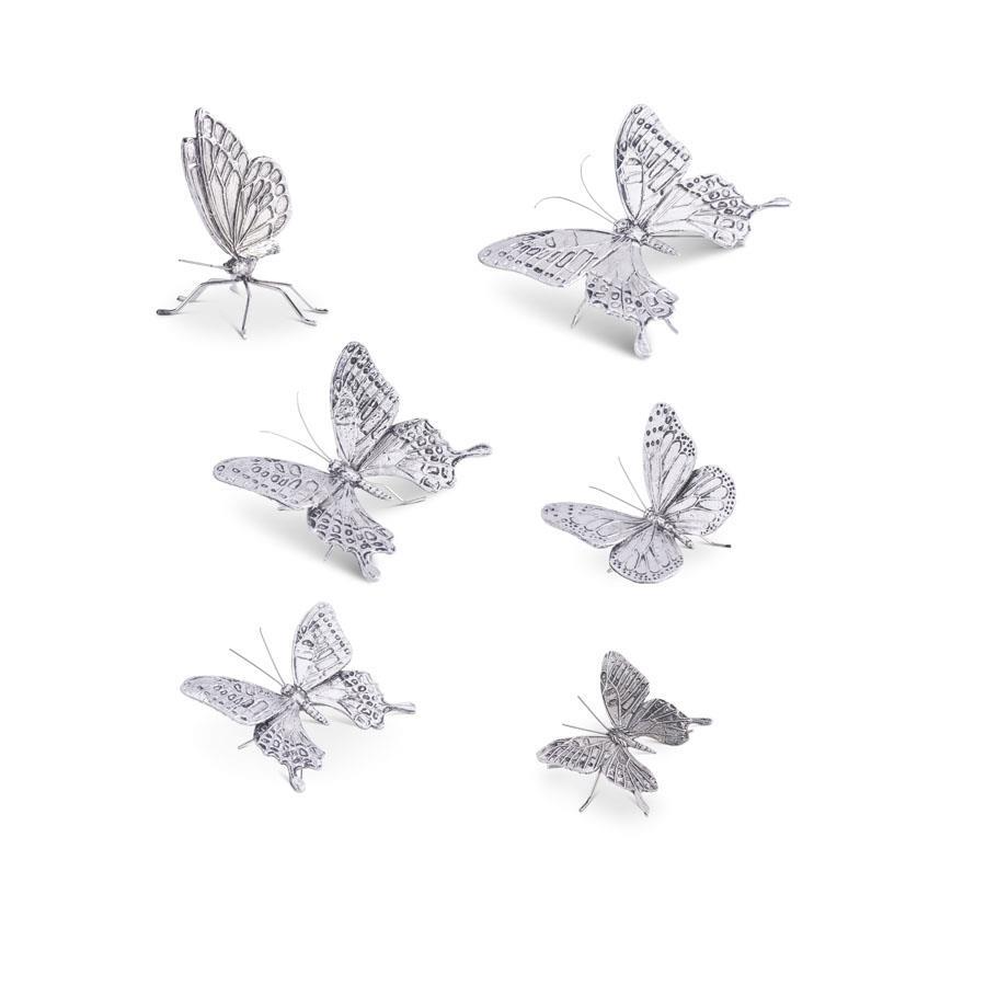 Silver Metal Butterfly Figurine - Mellow Monkey