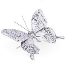 Silver Metal Butterfly Figurine - Mellow Monkey