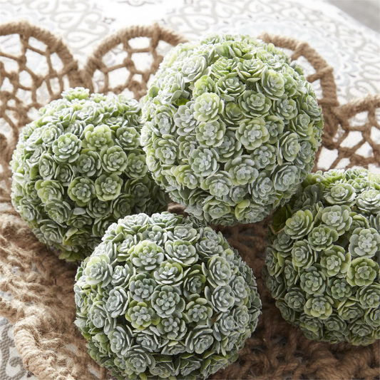 Faux Succulent Ball - 4-in