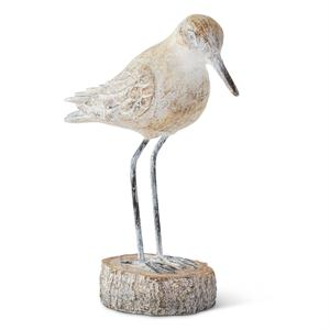 Whitewashed Sea Bird on Metal Legs - Mellow Monkey