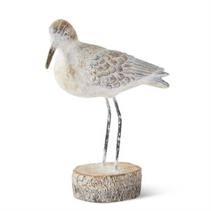 Whitewashed Sea Bird on Metal Legs - Mellow Monkey