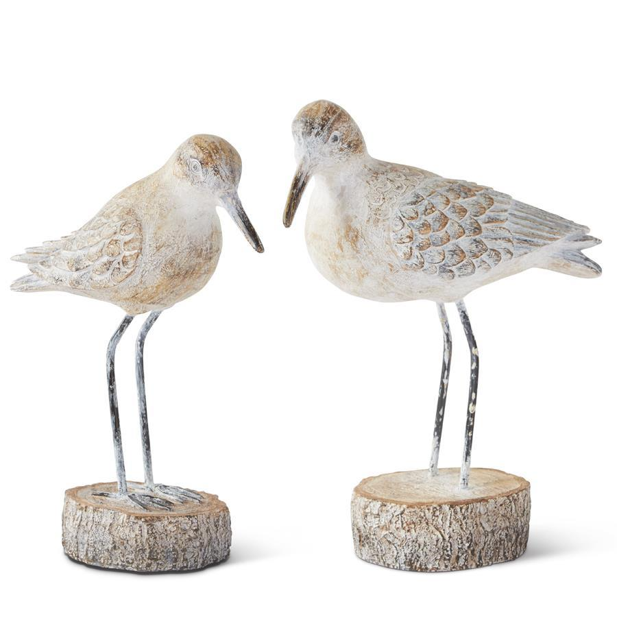 Whitewashed Sea Bird on Metal Legs - Mellow Monkey