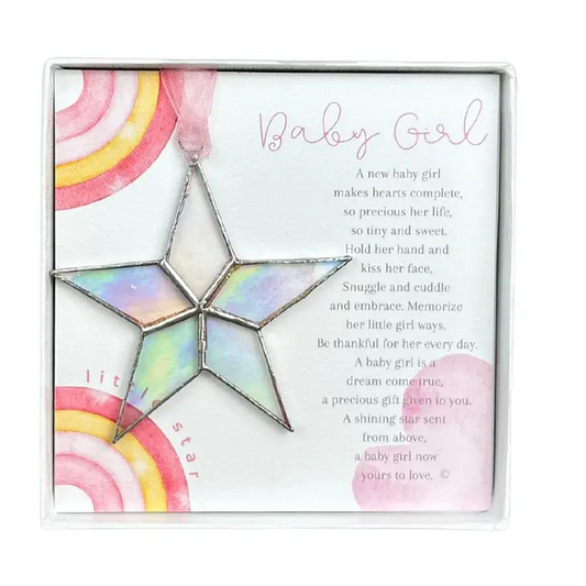 Baby Girl Little Star - Handmade Glass - Mellow Monkey