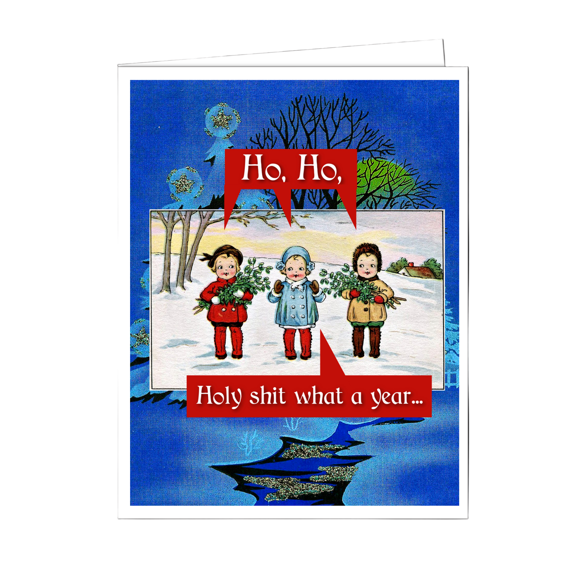 What A Year...  Christmas Card - Mellow Monkey