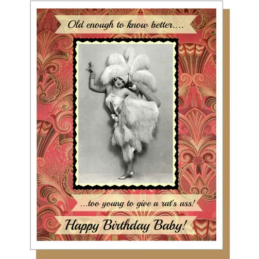 Old Enough To Know Better... - Birthday Greeting Card - Mellow Monkey
