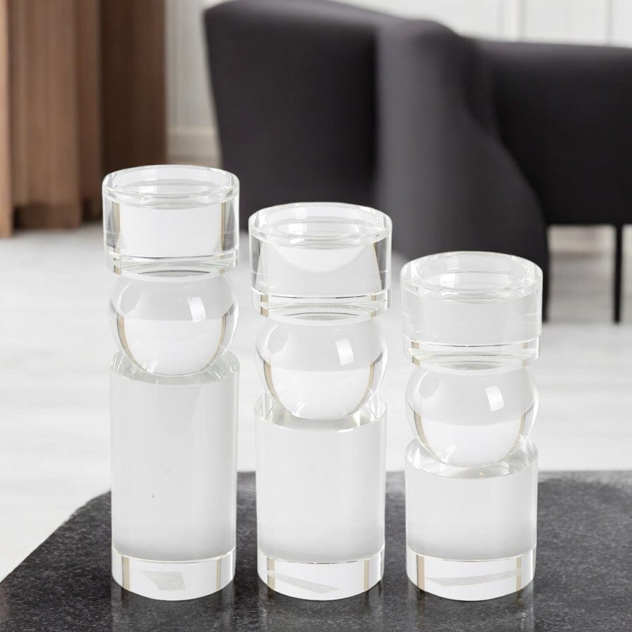 Ball Glass Pillar Candleholder - Mellow Monkey