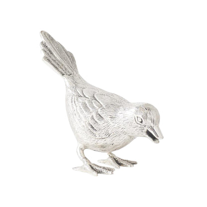 Antiqued Silver Bird - 4-3/4-in - Mellow Monkey