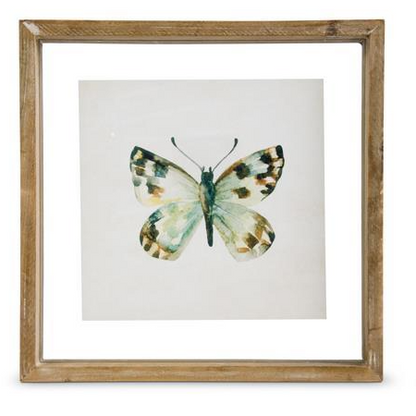 Shadowbox Framed Butterfly Print - 10-in Square - Mellow Monkey