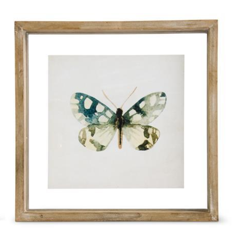 Shadowbox Framed Butterfly Print - 10-in Square - Mellow Monkey