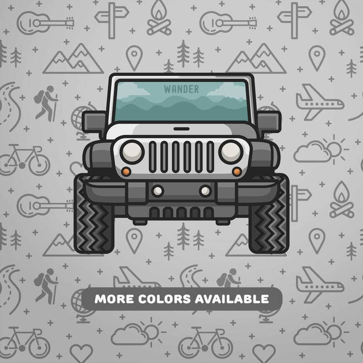 Jeep Travel Sticker - Mellow Monkey