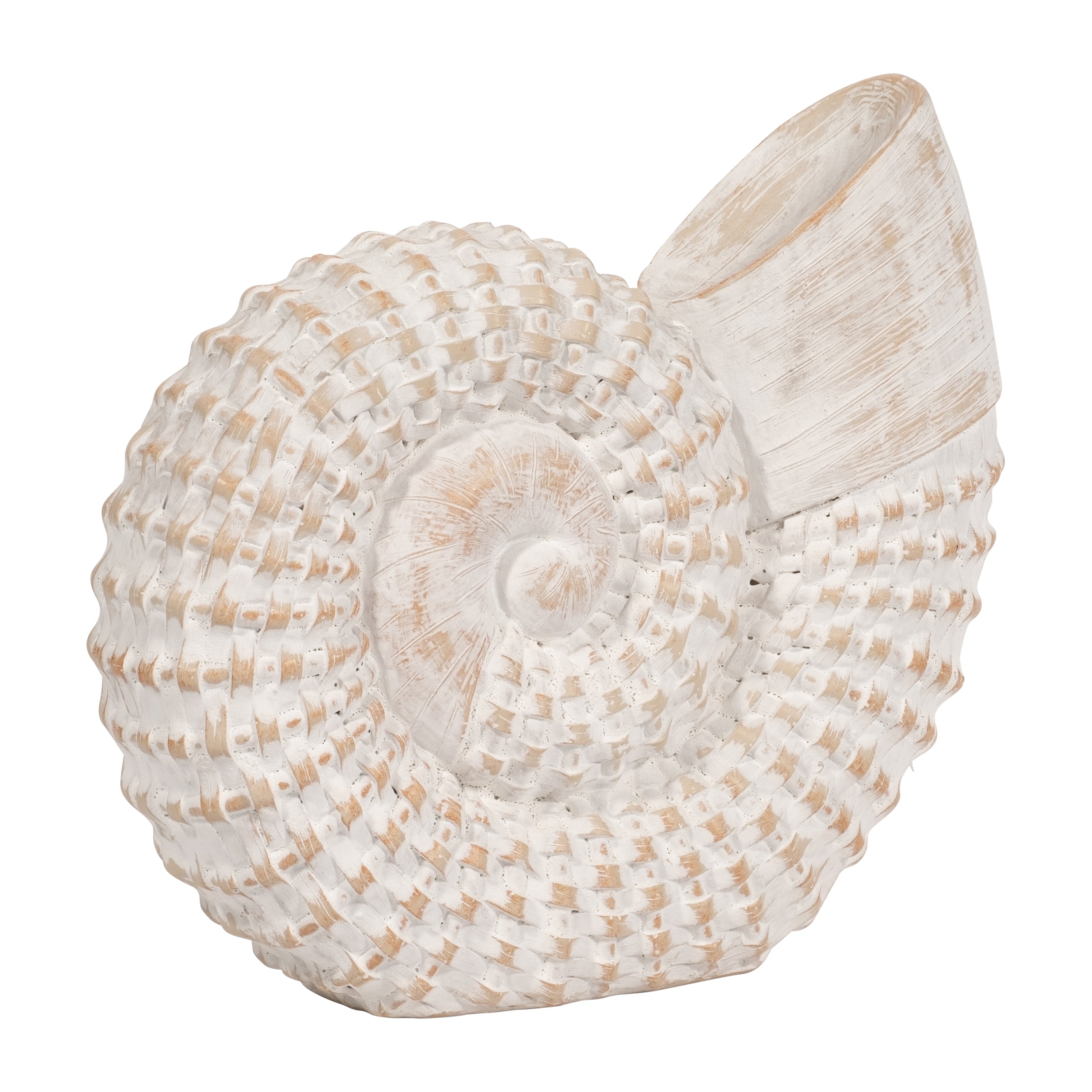Woven Seashell Statue - White - 12-in – Mellow Monkey