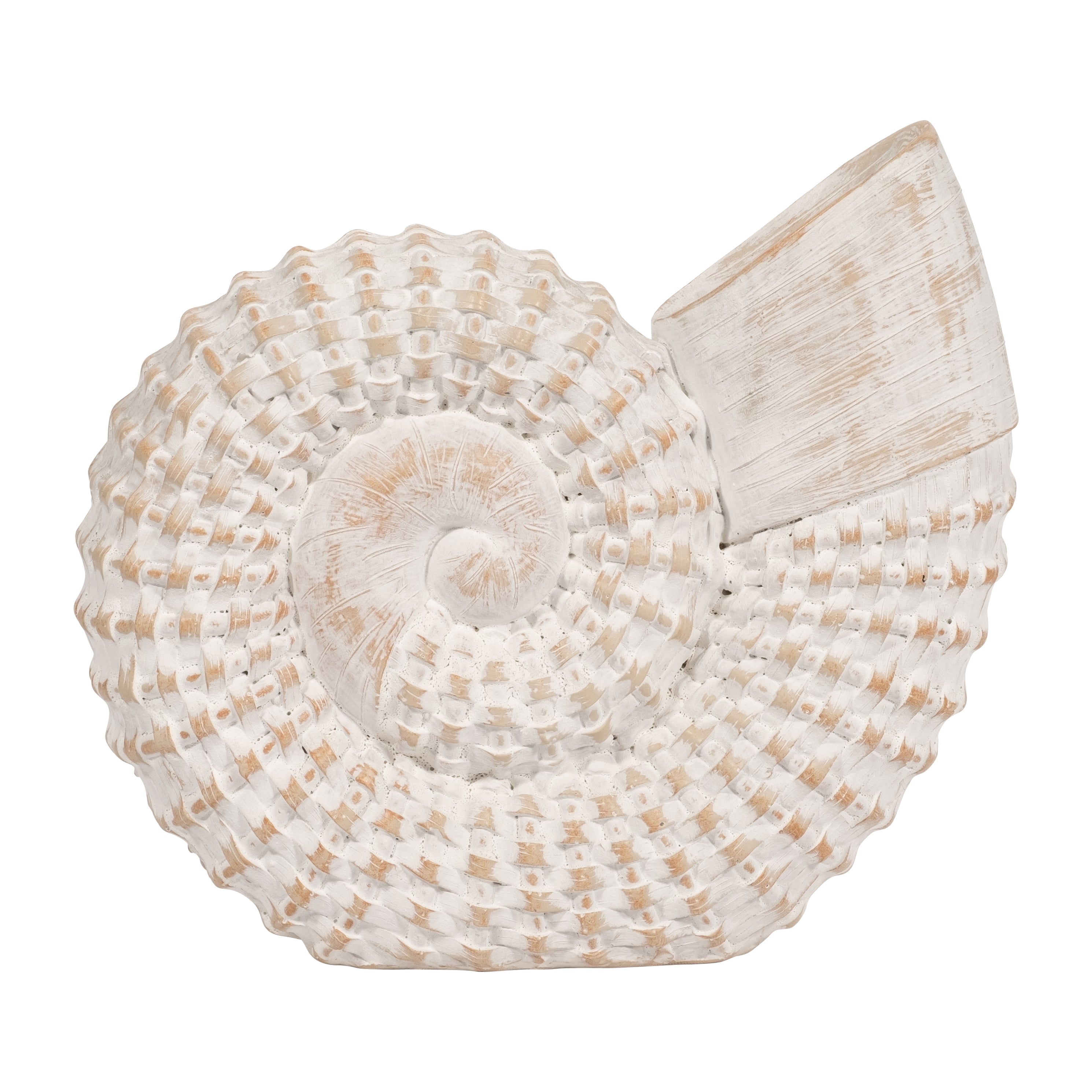 Woven Seashell Statue - White - 12-in – Mellow Monkey