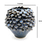 Lotus Pollens - Porcelain Ceramic Vase - Blue Effect - 5 x 5 x 4.8 in - Mellow Monkey