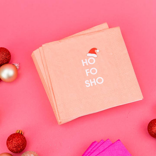 Ho Fo Sho - Holiday Cocktail Napkins - 20 Count - Mellow Monkey