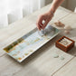 Capiz Fence Beach Scene - Rectangle Trinket Tray - 9-1/2-in - Mellow Monkey