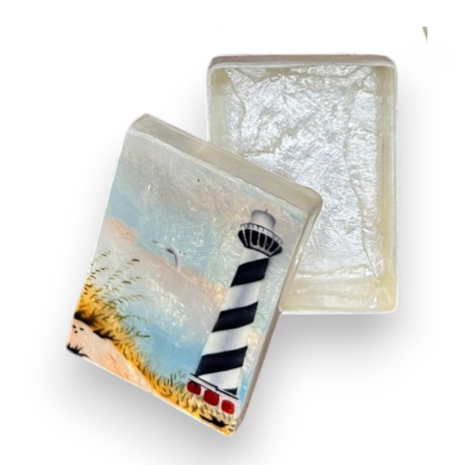 Capiz Cape Hatteras Lighthouse - Trinket Box - Mellow Monkey