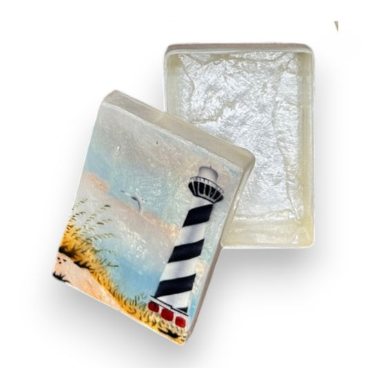 Capiz Cape Hatteras Lighthouse - Trinket Box - Mellow Monkey