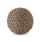 Navy, Tan, and Cream Striped Seagrass Ball - 3-3/4-in - Mellow Monkey