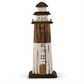 Rustic White and Brown Wood Lighthouse - Mellow Monkey