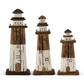 Rustic White and Brown Wood Lighthouse - Mellow Monkey