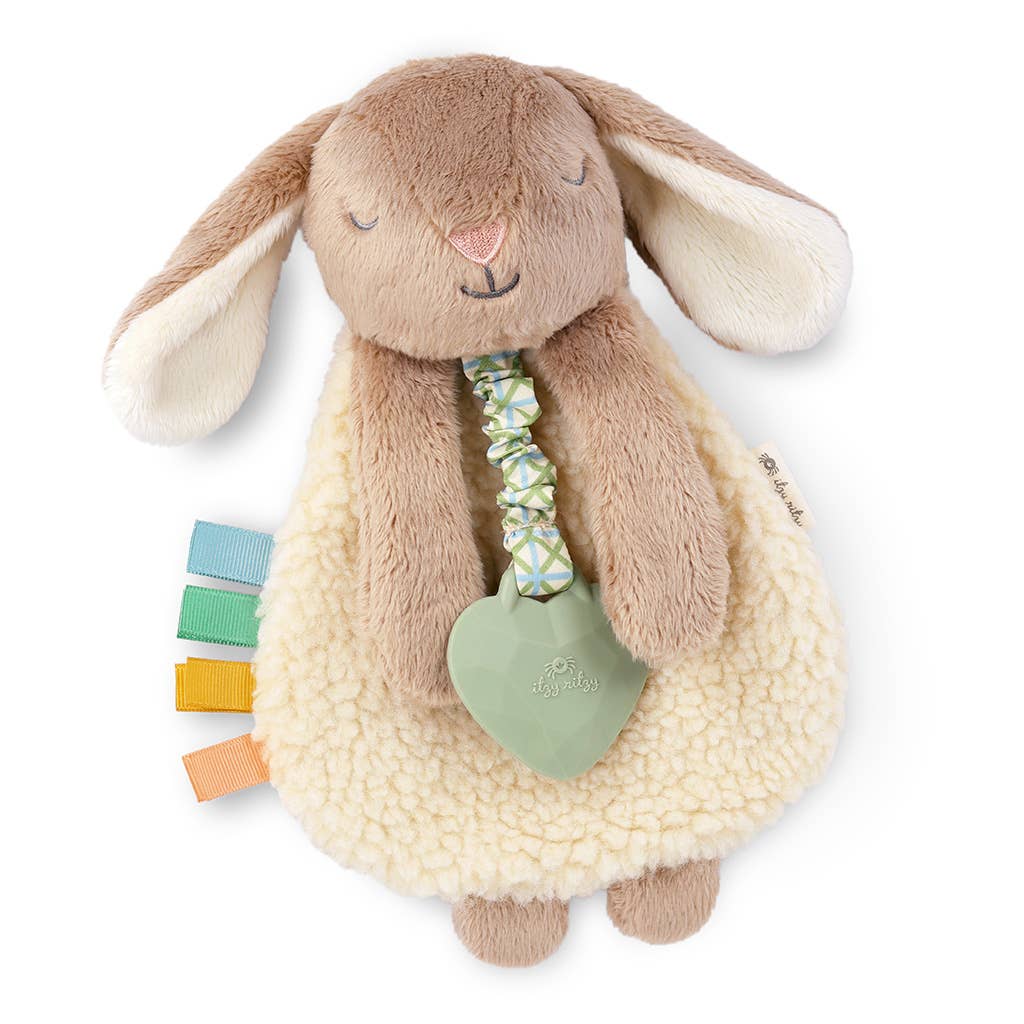 Taupe Bunny Itzy Friends Lovey™ Plush+ Teether Toy - Mellow Monkey