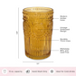 Amber Vintage Textured Drinking Glass - 13 oz. - Mellow Monkey