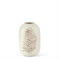 Cream and Brown Speckled Fern Leaf Vase - Mellow Monkey