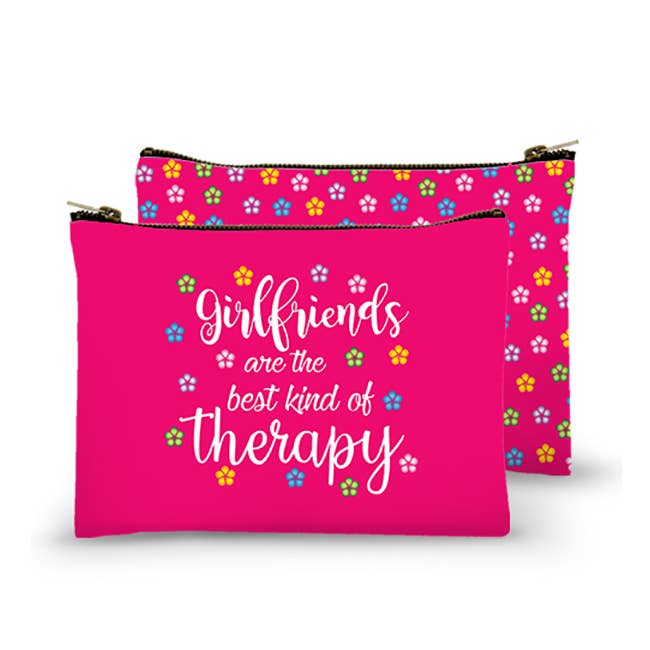 Zippered Bag - Girlfriends Are The Best Kind Of Therapy - Mellow Monkey