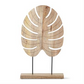 Wood Monstera Leaf Sculpture