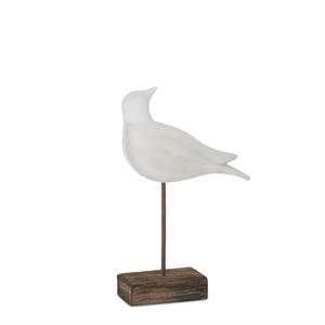 White Wood Shore Bird on Spindle