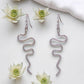 Silver Plated Brass Snake Earrings - 2-in - Mellow Monkey