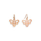 Bumble Bee Gold Scratch Metal Earrings - 1-in - Mellow Monkey