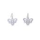 Bumble Bee Silver Scratch Metal Earrings - 1-in - Mellow Monkey