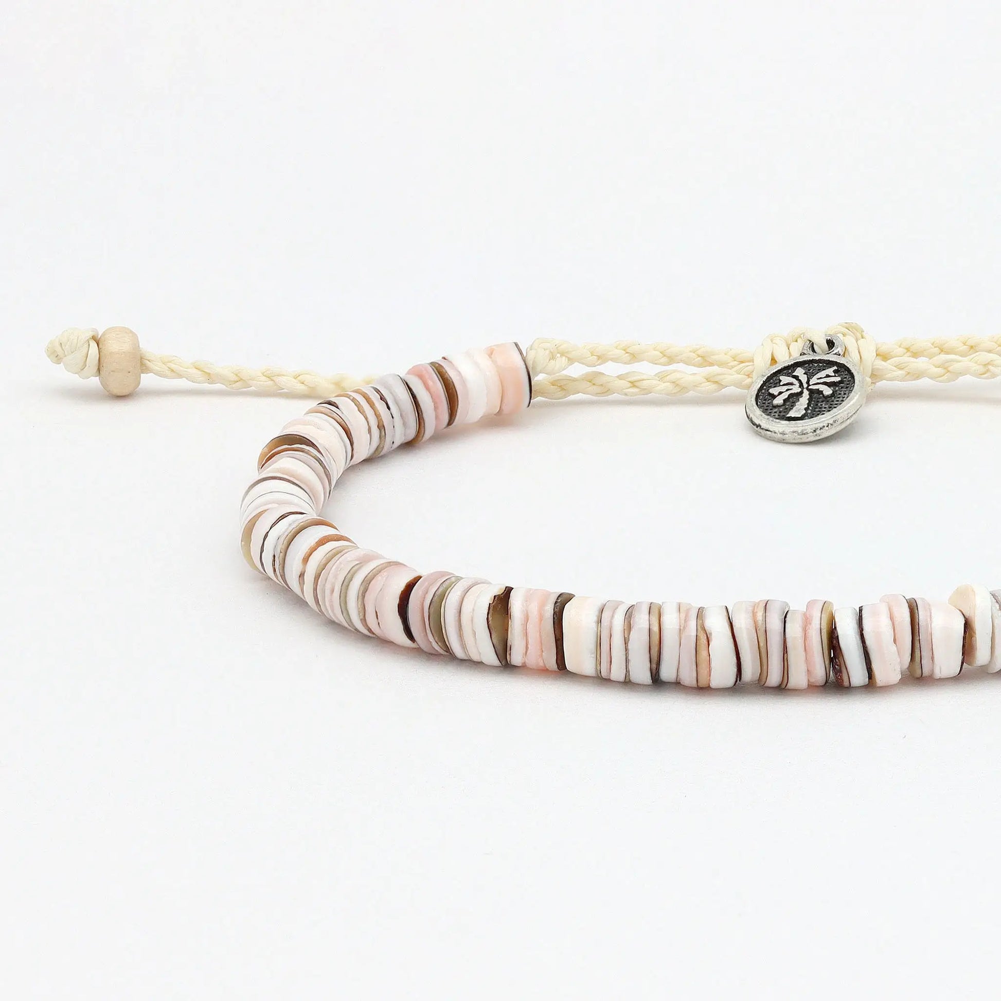 Pakui Natural Bead Anklet - Grey Tones - Mellow Monkey