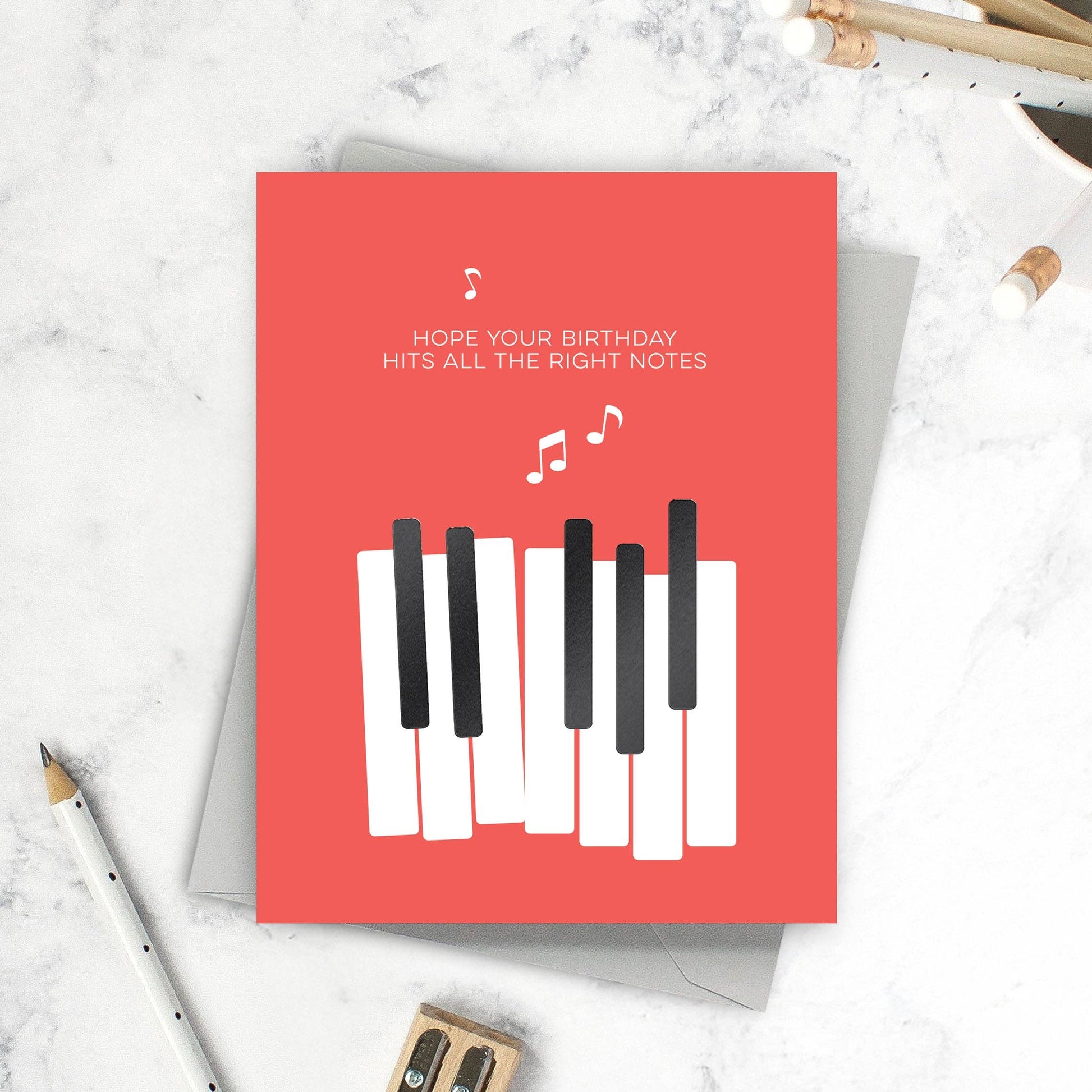 The Right Notes - Musical Inspired Birthday Card - Mellow Monkey