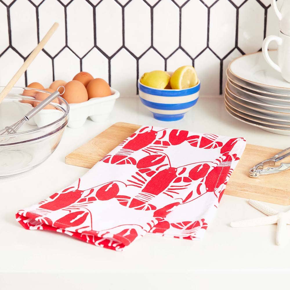 Lobster Waves - Kitchen Towels - Set of 3 - Mellow Monkey