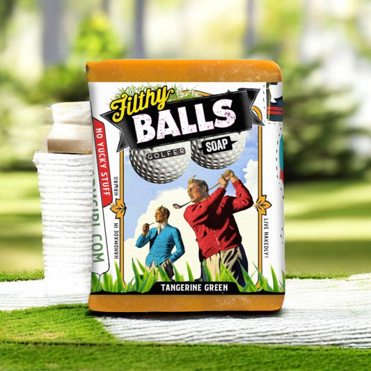 Filthy Balls (Golfer) 100% Natural Bar Soap - Tangerine Green - Filthy Farmgirl