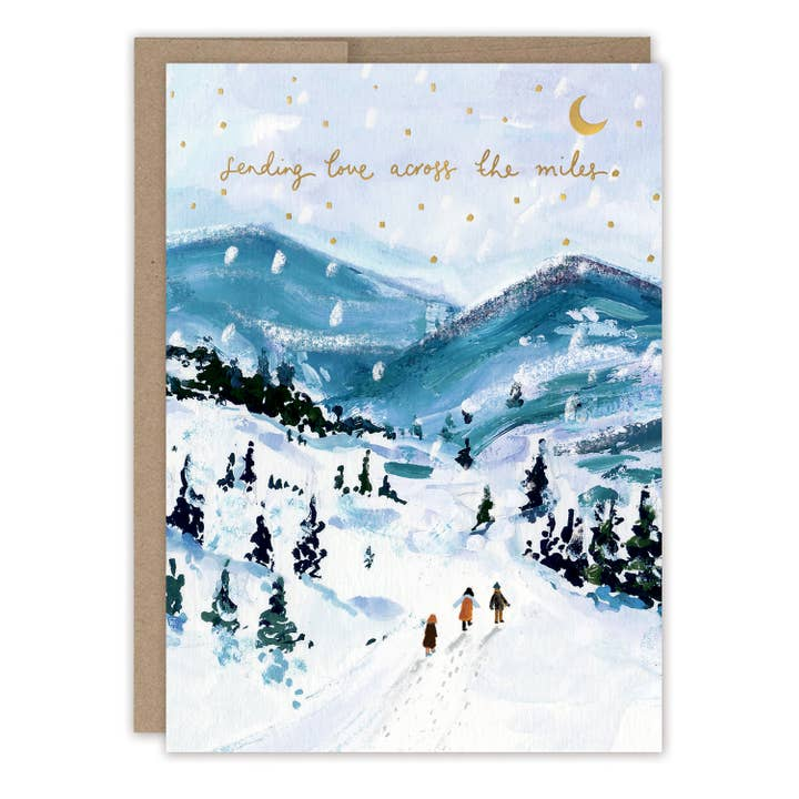 Sending Love Across Miles Boxed Holiday Cards - Set of 10 - Mellow Monkey