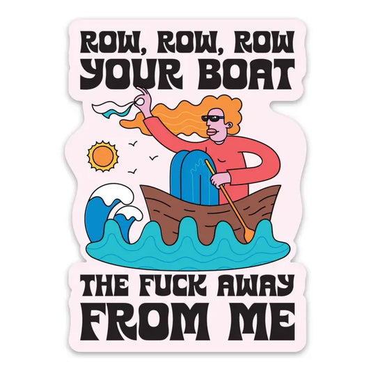Row, Row, Row Your Boat - Vinyl Decal Sticker - Mellow Monkey